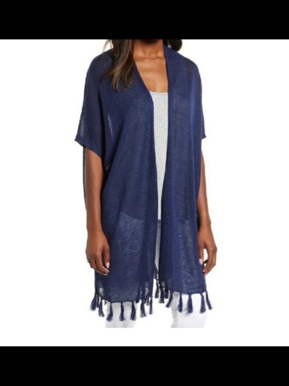 Tommy Bahama Lea Front Fringe Cardigan